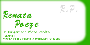 renata pocze business card